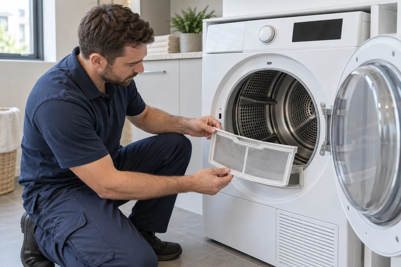 Tumble dryer care illustration